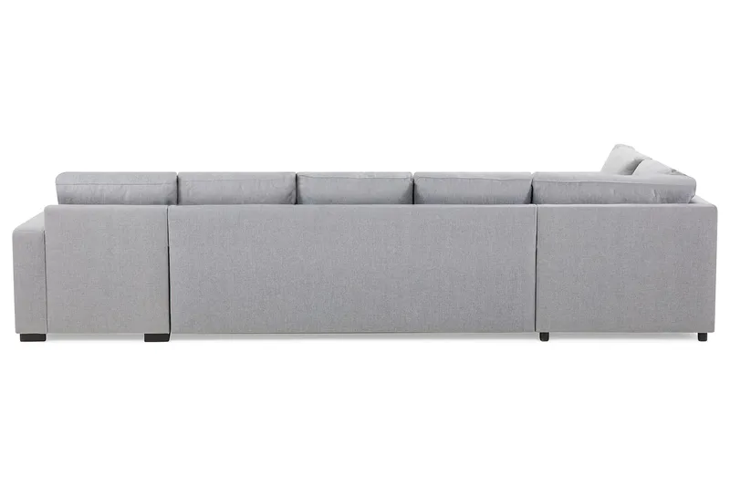 Crazy 5-sits Vänstervänd U-formad X-Large Soffa med Divan och Schäslong i Tyg - Grå - Möbler - Vardagsrum - Soffor - U-soffor