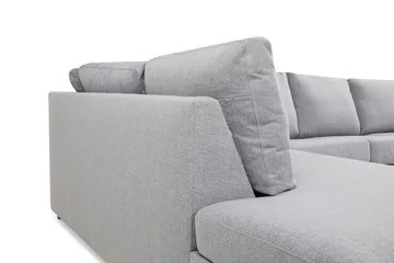 Crazy 5-sits Vänstervänd U-formad X-Large Soffa med Divan och Schäslong i Tyg - Grå - Möbler - Vardagsrum - Soffor - U-soffor