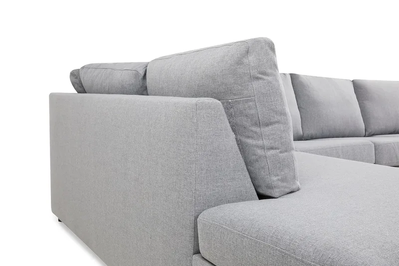 Crazy 5-sits Vänstervänd U-formad X-Large Soffa med Divan och Schäslong i Tyg - Grå - Möbler - Vardagsrum - Soffor - U-soffor