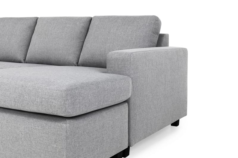 Crazy 5-sits Vänstervänd U-formad X-Large Soffa med Divan och Schäslong i Tyg - Grå - Möbler - Vardagsrum - Soffor - U-soffor
