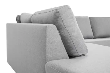 Crazy 5-sits Vänstervänd U-formad X-Large Soffa med Divan och Schäslong i Tyg - Grå - Möbler - Vardagsrum - Soffor - U-soffor