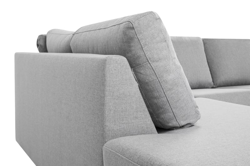 Crazy 5-sits Vänstervänd U-formad X-Large Soffa med Divan och Schäslong i Tyg - Grå - Möbler - Vardagsrum - Soffor - U-soffor