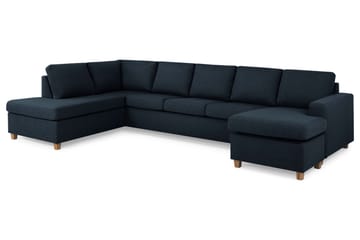 Crazy 5-sits Vänstervänd U-formad X-Large Soffa med Divan och Schäslong i Tyg - Mörkblå - Möbler - Vardagsrum - Soffor - U-soffor