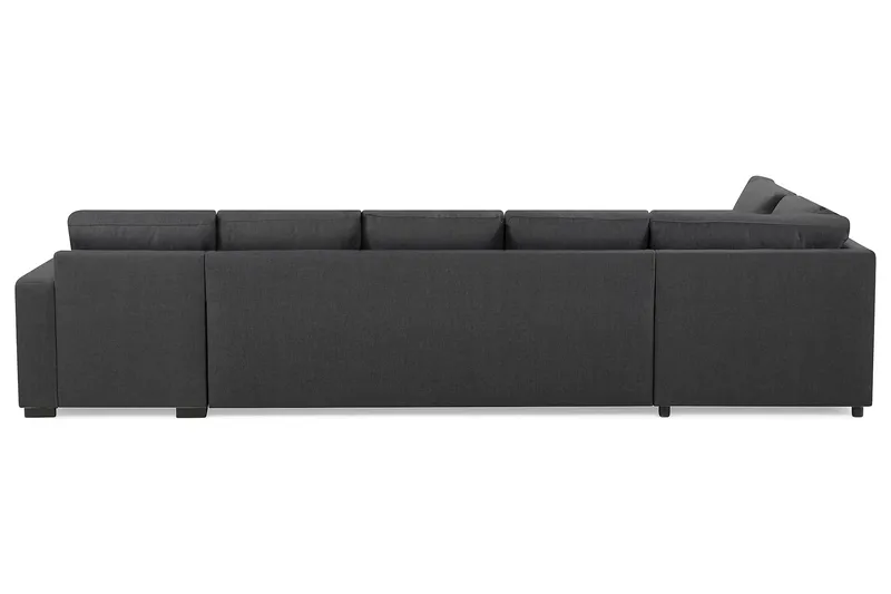 Crazy 5-sits Vänstervänd U-formad X-Large Soffa med Divan och Schäslong i Tyg - Mörkgrå - Möbler - Vardagsrum - Soffor - U-soffor