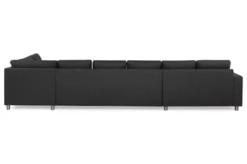 Crazy 6-sits Högervänd U-formad XX-Large Soffa med Divan och Schäslong i Tyg - Antracit - Möbler - Vardagsrum - Soffor - U-soffor