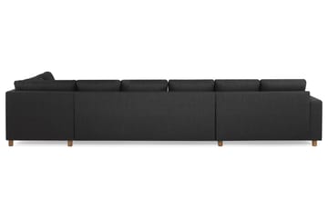 Crazy 6-sits Högervänd U-formad XX-Large Soffa med Divan och Schäslong i Tyg - Antracit - Möbler - Vardagsrum - Soffor - U-soffor