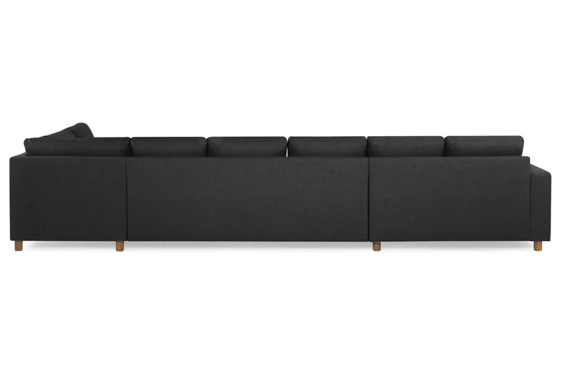 Crazy 6-sits Högervänd U-formad XX-Large Soffa med Divan och Schäslong i Tyg - Antracit - Möbler - Vardagsrum - Soffor - U-soffor