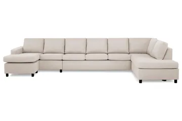 Crazy 6-sits Högervänd U-formad XX-Large Soffa med Divan och Schäslong i Tyg - Beige - Möbler - Vardagsrum - Soffor - U-soffor