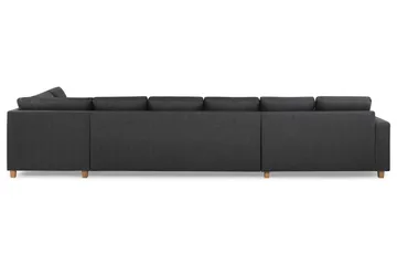 Crazy 6-sits Högervänd U-formad XX-Large Soffa med Divan och Schäslong i Tyg - Mörkgrå - Möbler - Vardagsrum - Soffor - U-soffor