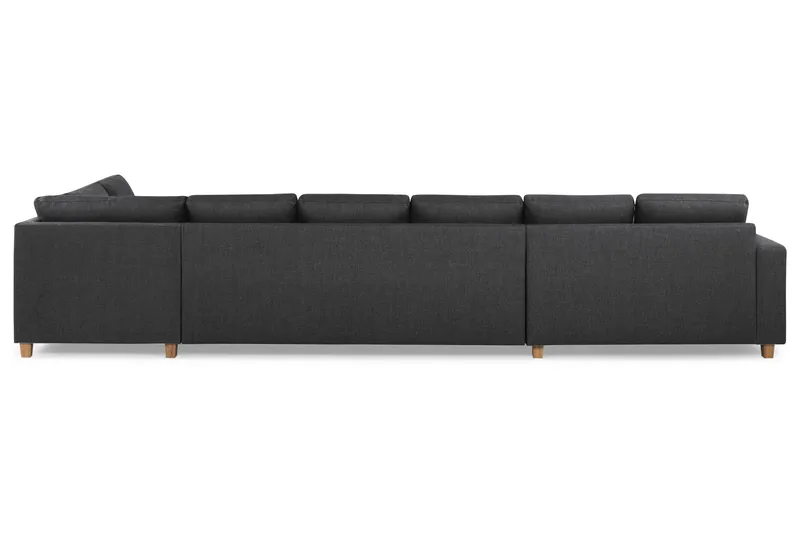Crazy 6-sits Högervänd U-formad XX-Large Soffa med Divan och Schäslong i Tyg - Mörkgrå - Möbler - Vardagsrum - Soffor - U-soffor