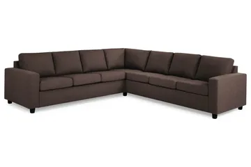 Crazy 6-sits Vändbar L-formad X-Large Hörnsoffa i Tyg - Brun - Möbler - Vardagsrum - Soffor - Hörnsoffor