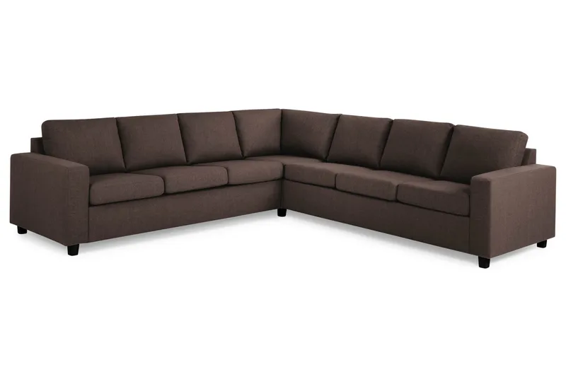 Crazy 6-sits Vändbar L-formad X-Large Hörnsoffa i Tyg - Brun - Möbler - Vardagsrum - Soffor - Hörnsoffor