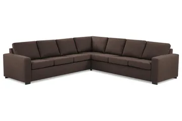 Crazy 6-sits Vändbar L-formad X-Large Hörnsoffa i Tyg - Brun - Möbler - Vardagsrum - Soffor - Hörnsoffor