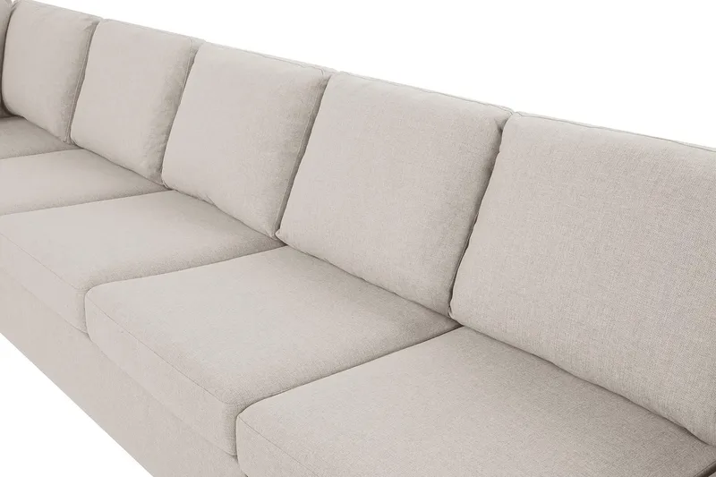 Crazy 6-sits Vänstervänd U-formad XX-Large Soffa med Divan och Schäslong i Tyg - Beige - Möbler - Vardagsrum - Soffor - U-soffor