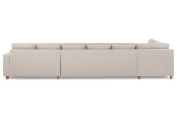 Crazy 6-sits Vänstervänd U-formad XX-Large Soffa med Divan och Schäslong i Tyg - Beige - Möbler - Vardagsrum - Soffor - U-soffor