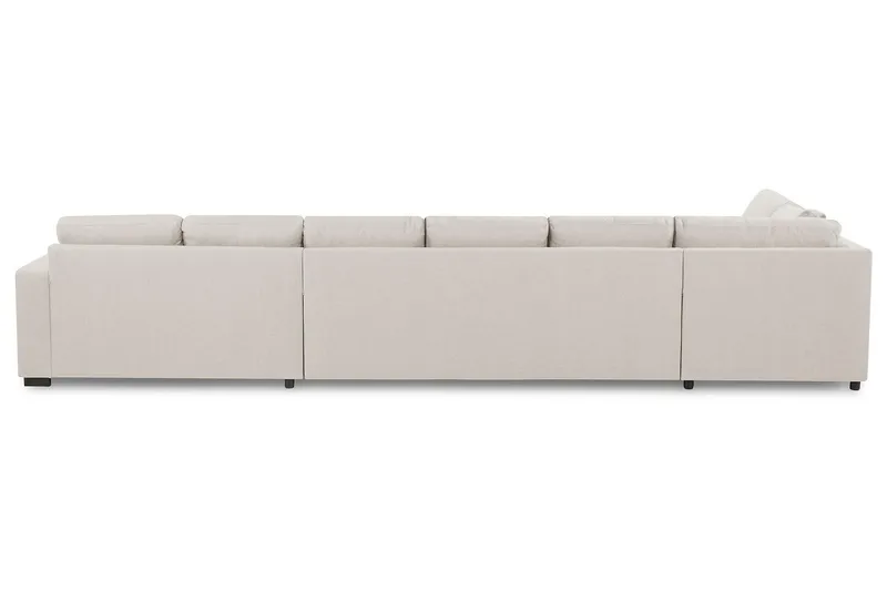 Crazy 6-sits Vänstervänd U-formad XX-Large Soffa med Divan och Schäslong i Tyg - Beige - Möbler - Vardagsrum - Soffor - U-soffor