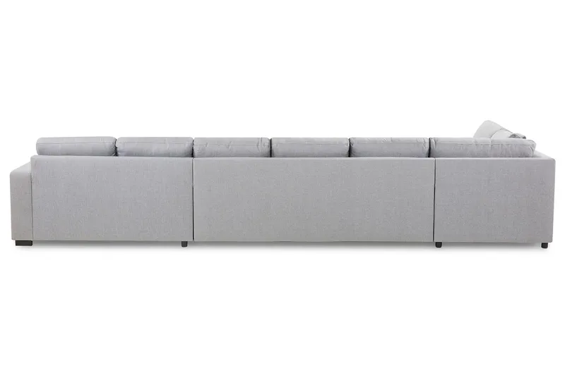 Crazy 6-sits Vänstervänd U-formad XX-Large Soffa med Divan och Schäslong i Tyg - Grå - Möbler - Vardagsrum - Soffor - U-soffor