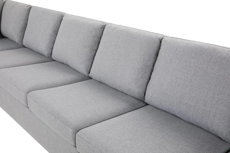 Crazy 6-sits Vänstervänd U-formad XX-Large Soffa med Divan och Schäslong i Tyg - Grå - Möbler - Vardagsrum - Soffor - U-soffor