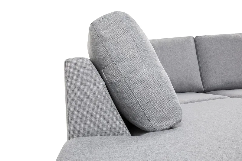 Crazy 6-sits Vänstervänd U-formad XX-Large Soffa med Divan och Schäslong i Tyg - Grå - Möbler - Vardagsrum - Soffor - U-soffor