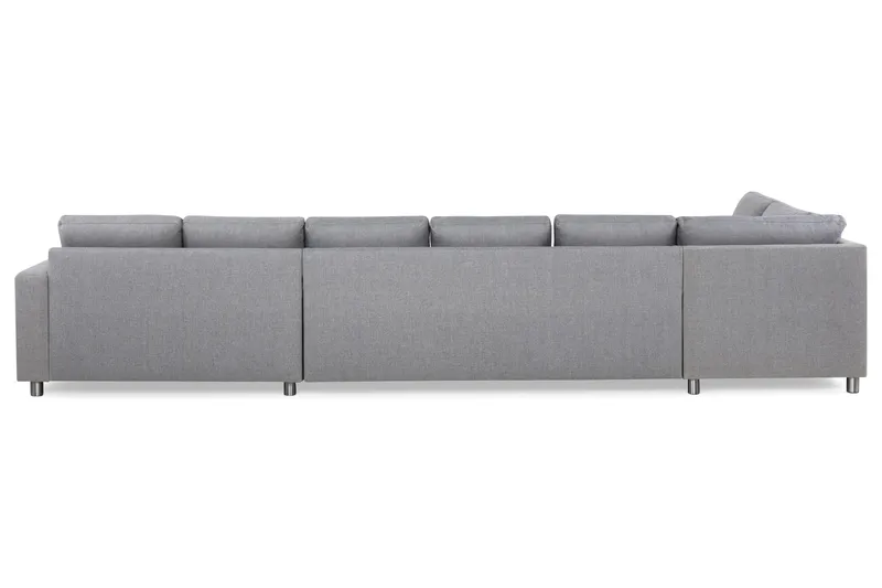 Crazy 6-sits Vänstervänd U-formad XX-Large Soffa med Divan och Schäslong i Tyg - Grå - Möbler - Vardagsrum - Soffor - U-soffor