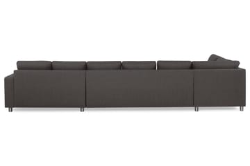 Crazy 6-sits Vänstervänd U-formad XX-Large Soffa med Divan och Schäslong i Tyg - Mörkgrå - Möbler - Vardagsrum - Soffor - U-soffor