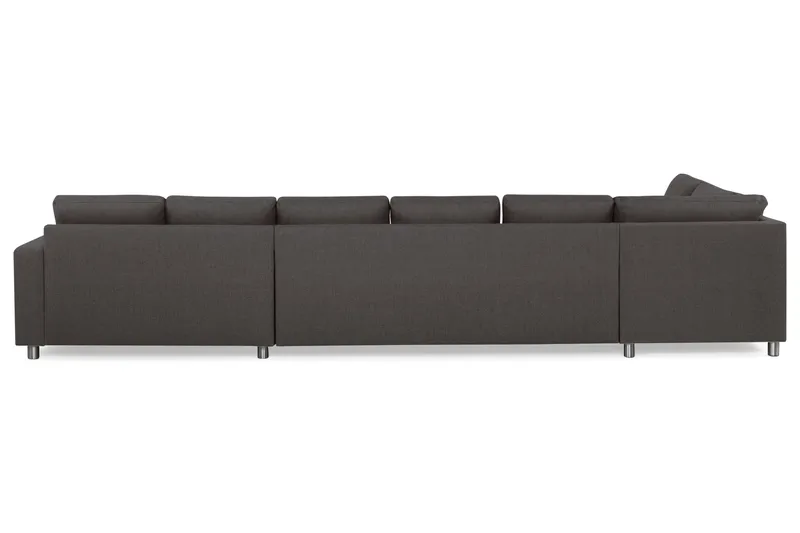 Crazy 6-sits Vänstervänd U-formad XX-Large Soffa med Divan och Schäslong i Tyg - Mörkgrå - Möbler - Vardagsrum - Soffor - U-soffor