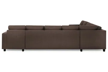 Crazy 7-sits Högervänd U-formad XX-Large Hörnsoffa med divan i Tyg - Brun - Möbler - Vardagsrum - Soffor - Hörnsoffor