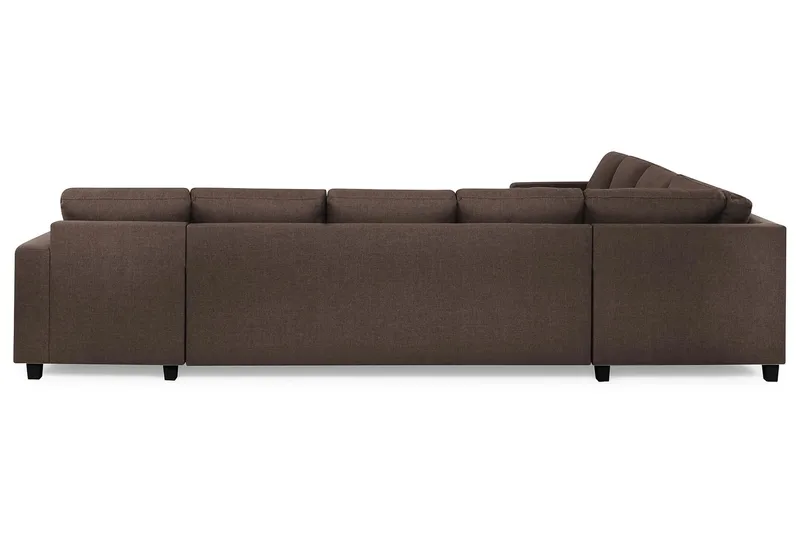 Crazy 7-sits Högervänd U-formad XX-Large Hörnsoffa med divan i Tyg - Brun - Möbler - Vardagsrum - Soffor - Hörnsoffor