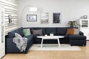 Crazy 7-sits Högervänd U-formad XX-Large Hörnsoffa med divan i Tyg - Mörkblå - Möbler - Vardagsrum - Soffor - Hörnsoffor