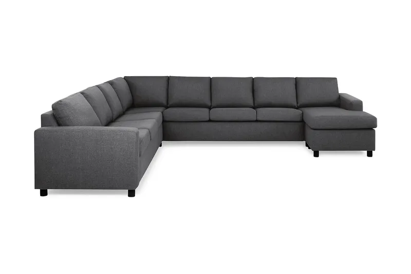 Crazy 7-sits Högervänd U-formad XX-Large Hörnsoffa med divan i Tyg - Mörkgrå - Möbler - Vardagsrum - Soffor - Hörnsoffor