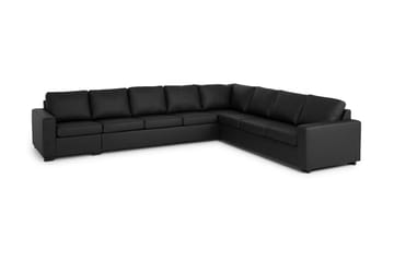 Crazy 7-sits Vändbar L-formad XX-Large Hörnsoffa i Konstläder - Svart - Möbler - Vardagsrum - Soffor - Skinnsoffor