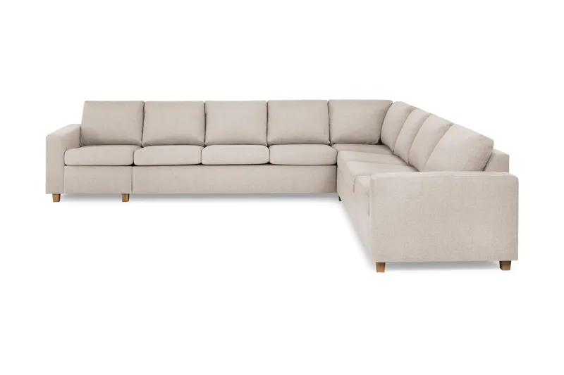Crazy 7-sits Vändbar L-formad XX-Large Hörnsoffa i Tyg, Beige