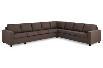 Crazy 7-sits Vändbar L-formad XX-Large Hörnsoffa i Tyg - Brun - Möbler - Vardagsrum - Soffor - Hörnsoffor