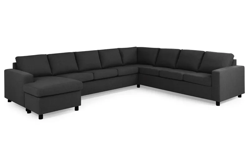 Crazy 7-sits Vändbar U-formad XX-Large Hörnsoffa med divan i Tyg - Antracit - Möbler - Vardagsrum - Soffor - Hörnsoffor