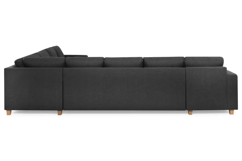 Crazy 7-sits Vändbar U-formad XX-Large Hörnsoffa med divan i Tyg - Antracit - Möbler - Vardagsrum - Soffor - Hörnsoffor