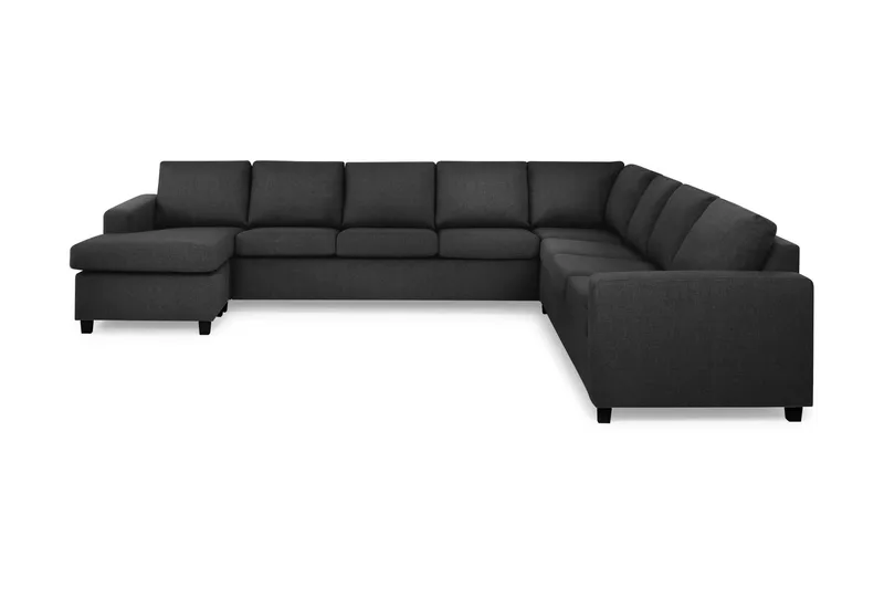 Crazy 7-sits Vändbar U-formad XX-Large Hörnsoffa med divan i Tyg, Antracit