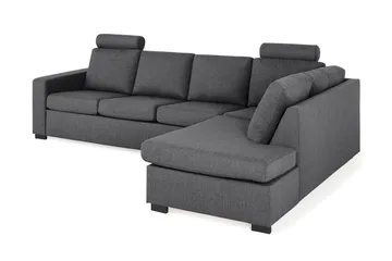 Crazy Limited Edition 4-sits Högervänd L-formad Schäslongsoffa i Tyg - Mörkgrå - Möbler - Vardagsrum - Soffor - Divansoffa & schäslong