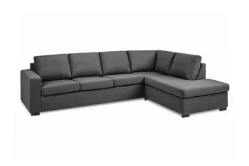 Crazy Limited Edition 4-sits Högervänd L-formad Schäslongsoffa i Tyg - Mörkgrå - Möbler - Vardagsrum - Soffor - Divansoffa & schäslong