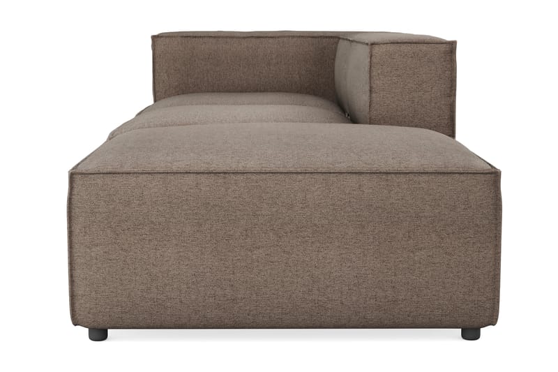 Cubo 3-sits Djup Modulsoffa + Fotpall i Tyg - Grå - Möbler - Vardagsrum - Soffor - 3-sits soffor