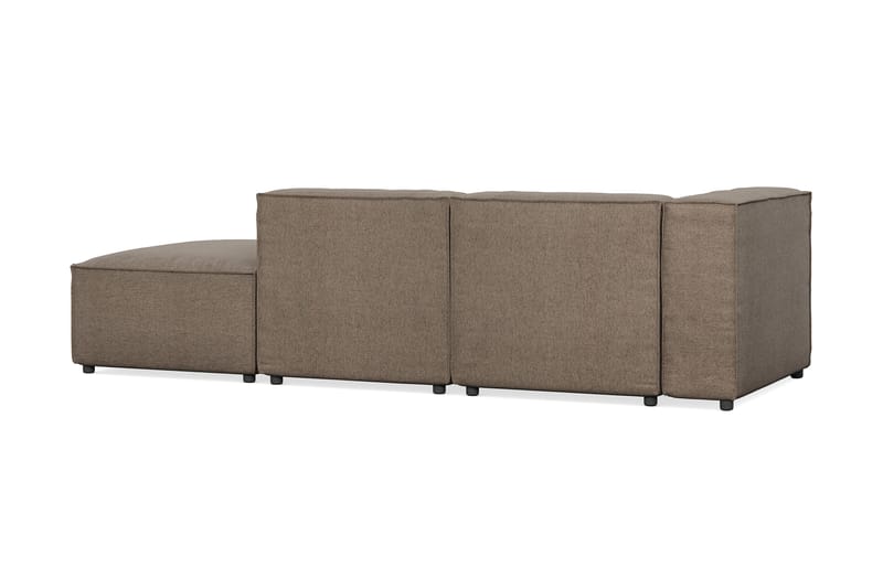Cubo 3-sits Djup Modulsoffa + Fotpall i Tyg - Grå - Möbler - Vardagsrum - Soffor - 3-sits soffor