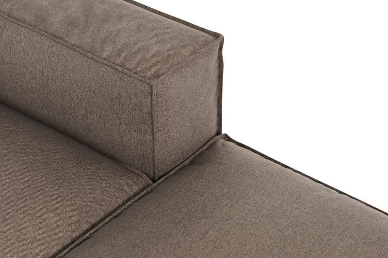 Cubo 3-sits Djup Modulsoffa + Fotpall i Tyg - Grå - Möbler - Vardagsrum - Soffor - 3-sits soffor