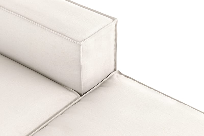Cubo 3-sits Djup Modulsoffa + Fotpall i Tyg - Vit - Möbler - Vardagsrum - Soffor - Modulsoffor - Komplett modulsoffa