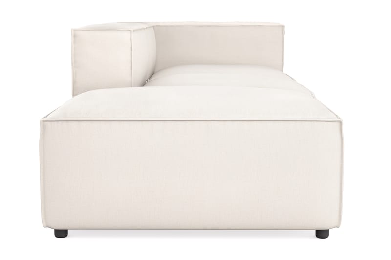 Cubo 3-sits Djup Modulsoffa + Fotpall i Tyg - Vit - Möbler - Vardagsrum - Soffor - 3-sits soffor