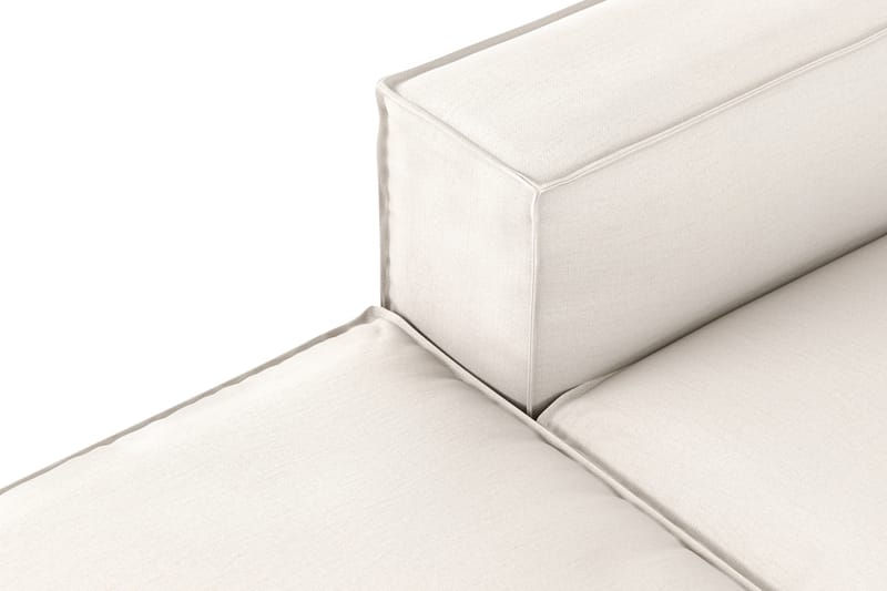 Cubo 3-sits Djup Modulsoffa + Fotpall i Tyg - Vit - Möbler - Vardagsrum - Soffor - 3-sits soffor