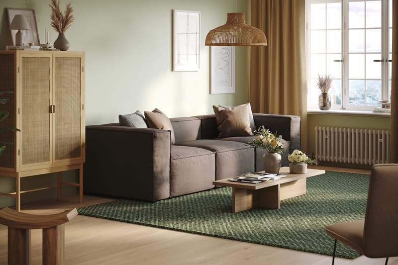 Cubo 4-sits Djup Modulsoffa i Tyg - Grå - Möbler - Vardagsrum - Soffor - 3-sits soffor