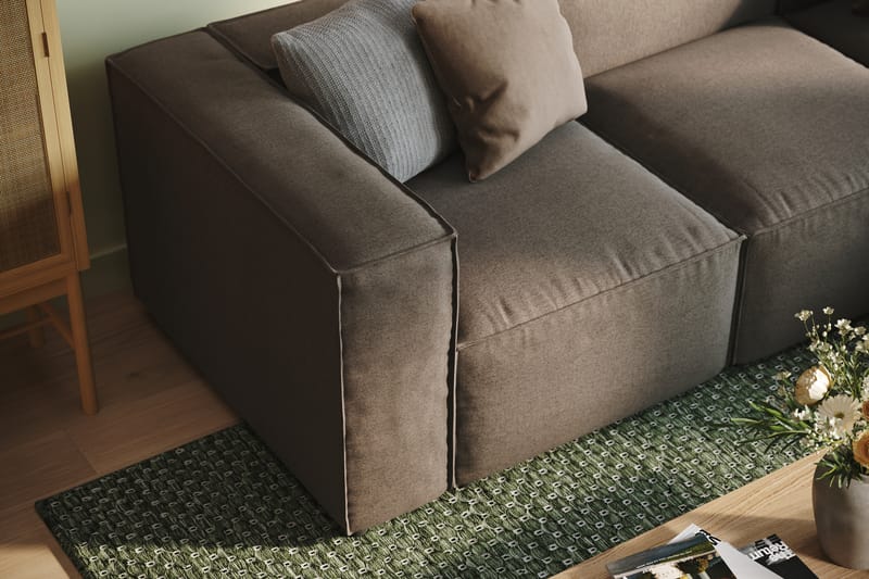 Cubo 4-sits Djup Modulsoffa i Tyg - Grå - Möbler - Vardagsrum - Soffor - 3-sits soffor