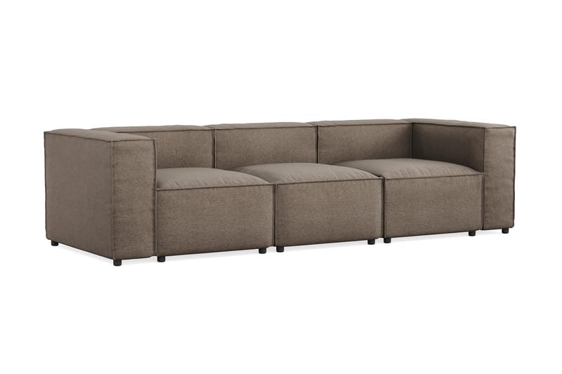 Cubo 4-sits Djup Modulsoffa i Tyg - Grå - Möbler - Vardagsrum - Soffor - 3-sits soffor