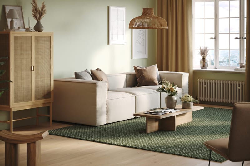 Cubo 4-sits Djup Modulsoffa i Tyg - Vit - Möbler - Vardagsrum - Soffor - 3-sits soffor