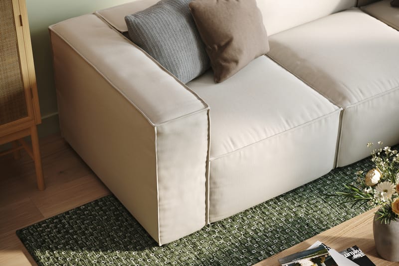 Cubo 4-sits Djup Modulsoffa i Tyg - Vit - Möbler - Vardagsrum - Soffor - 3-sits soffor