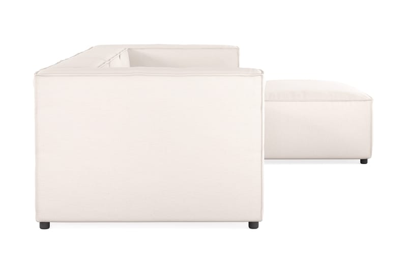 Cubo 4-sits Vändbar L-formad Djup Modulsoffa med Divan i Tyg - Vit - Möbler - Vardagsrum - Soffor - Divansoffa & schäslong